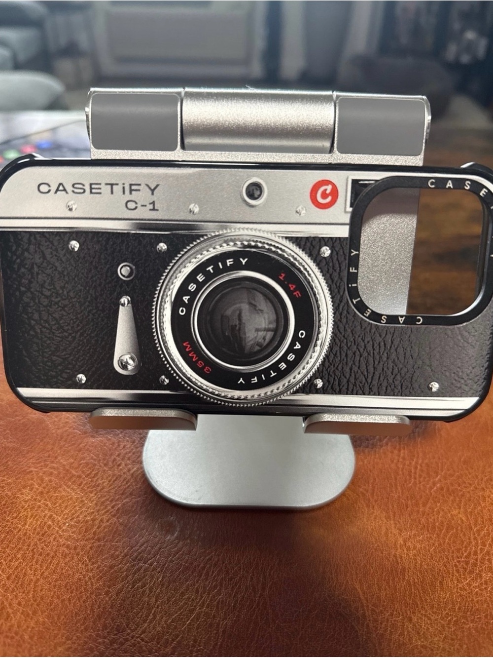 Casetify Vintage Camera iPhone Case - Black & Silver
